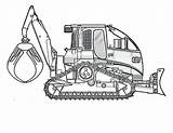 Coloring Excavator Construction Pages Equipment Printable Print Bulldozer Getcolorings Getdrawings Color sketch template