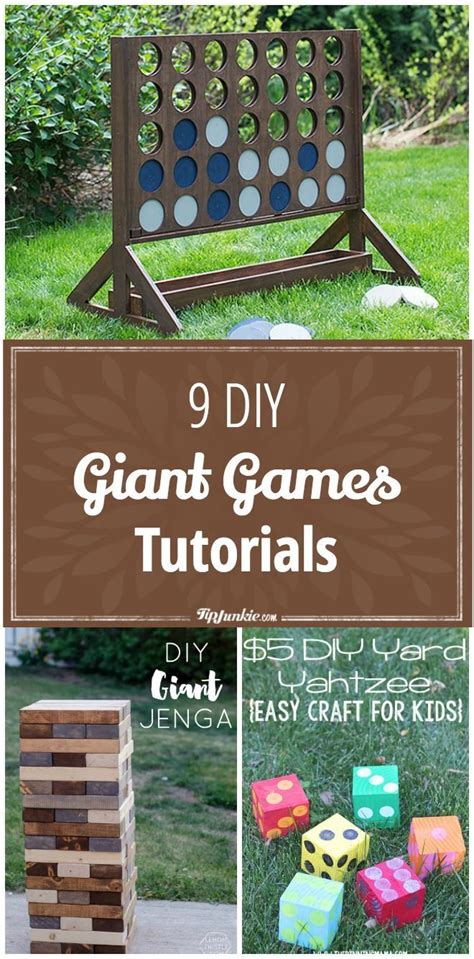diy giant games tutorials family activities fun pinterest