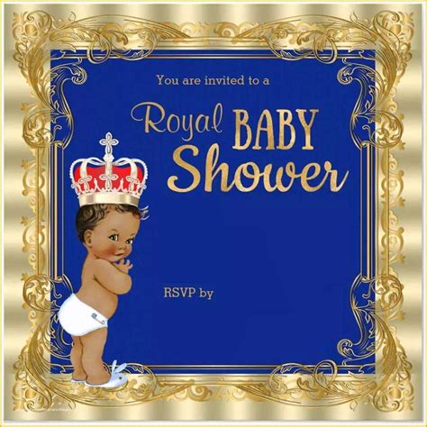 royal prince baby shower invitation template  royal baby shower