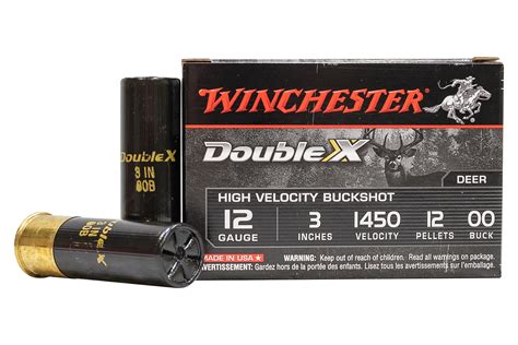 Winchester 12 Gauge 3 In 12 Pellet 00 Buckshot Double X 5 Box