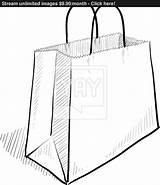 Paper Drawing Bag Bags Shopping Drawings Getdrawings Sketch Grid Paintingvalley sketch template