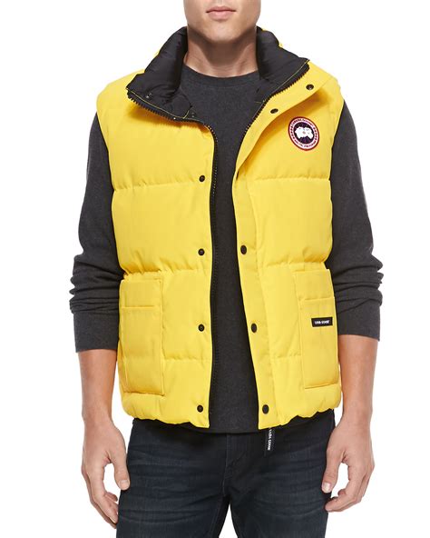 canada goose freestyle puffer vest yellow