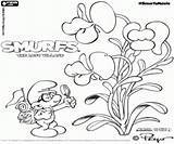 Coloring Smurf Smurfs Brainy Magnifying Movie Pages Glass sketch template