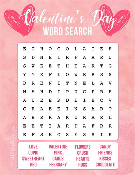 valentines day word search printable  blonde mom