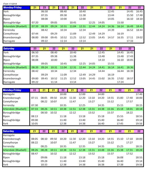 bus timetables