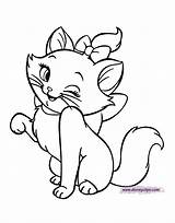 Marie Aristocats Coloring Pages Disney Drawing Winking Disneyclips Book Getdrawings Funstuff sketch template
