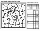 Coloring Roman Ocean Code Pages Color Numerals Algebra Whooperswan Variables Expressions Subtraction Addition Slope Given Points Find Two Created Teacherspayteachers sketch template