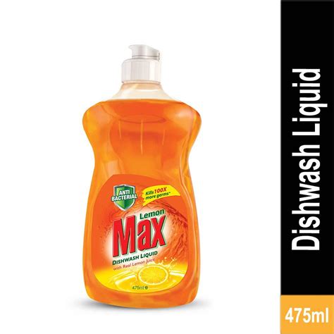 buy lemon max anti bacterial dishwash liquid bottle ml   price grocerapp