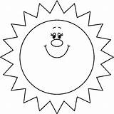 Sun Clipart Sunshine Coloring sketch template