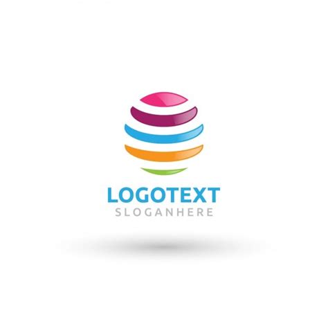 kleurrijke bol logo gratis vector