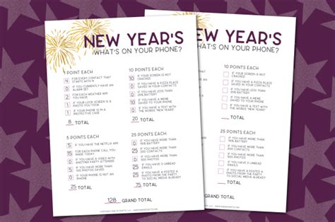 printable whats   phone game   years  years eve mad