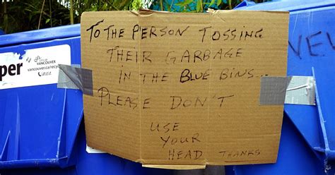 homeless in vancouver and now an important word from your blue bin