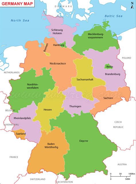 Germany Map Deutschland Karte Map Of Germany Germany