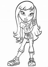Bratz Coloring Pages Printable Doll sketch template