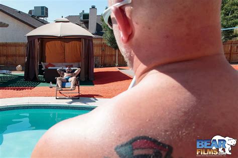 hairy muscle bears fucking bareback at the pool old men fuck
