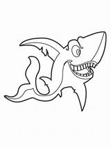 Shark Scary sketch template