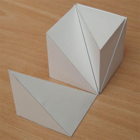 paper model  triangular pyramids  form  cube sacred geometric
