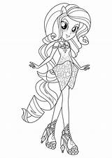 Girls Equestria Mlp Coloring Pages Getcolorings Printable sketch template
