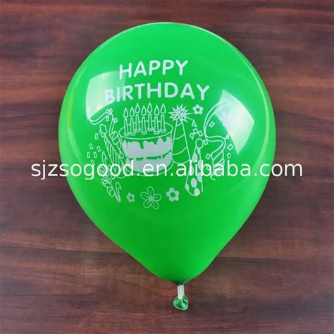 china factory printed happy birthday balloon printing   latex