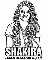 Shakira Kolorowanka Kolorowanki Piosenkarze Druku Gwiazdy sketch template