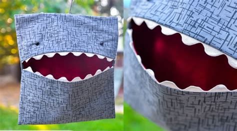 Shark Clothespin Bag Free Sewing Tutorial Sew Modern Bags