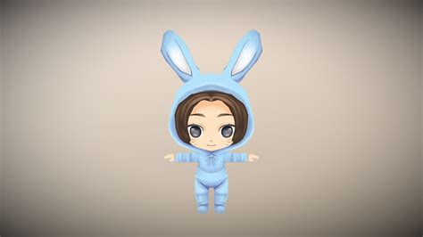 bunny chibi girl download free 3d model by vitascky [1dbcb5f] sketchfab
