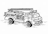Coloring Pages Fire Truck Kids Trucks Printable Firetruck sketch template