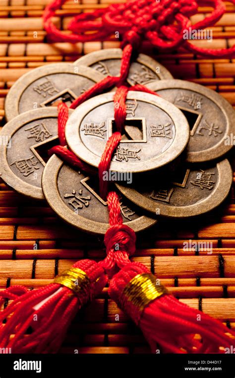 chinese feng shui coins  wealth  success stock photo alamy