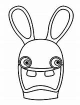 Rabbids Coloring Raving Kids Pages Few Details Print Justcolor sketch template