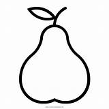 Pear Clipart Drawing Line Coloring Clip Transparent Book sketch template