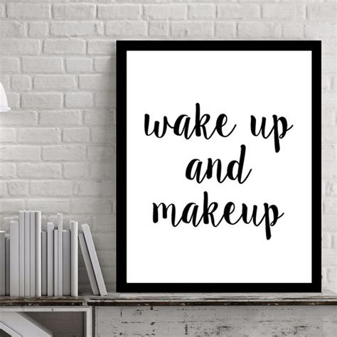 buy wake up and make up quotes canvas art pop art by
