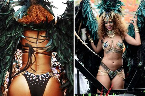 rihanna sexes up barbados festival in bejewelled bra and knickers