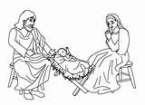 Joseph Mary Coloring Pages Jesus Christmas Kids Bible Template Baby Story Print Angel Index Sketch sketch template