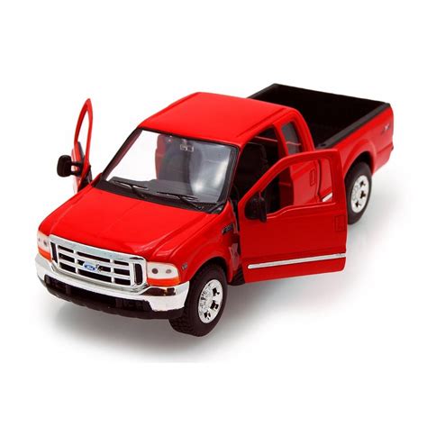 1999 Ford F 350 Pickup Truck Red Welly 22081 1 24 Scale Diecast