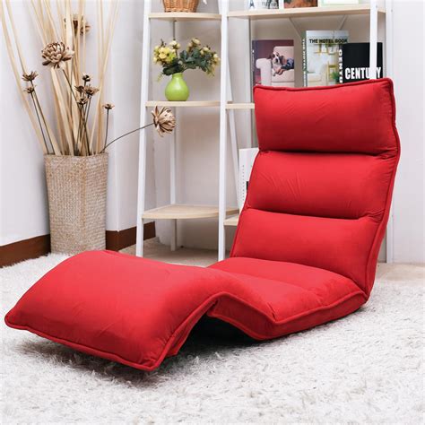 Merax Upholstered Lazy Sofa Floor Sofa Chair Folding Sofa