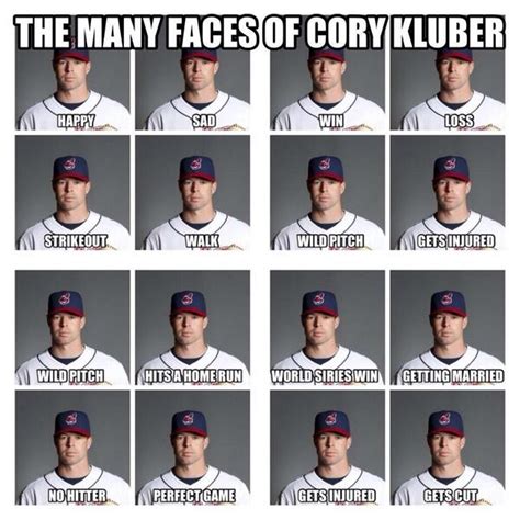 tk on twitter the original many faces of cory kluber meme that i made july last year making