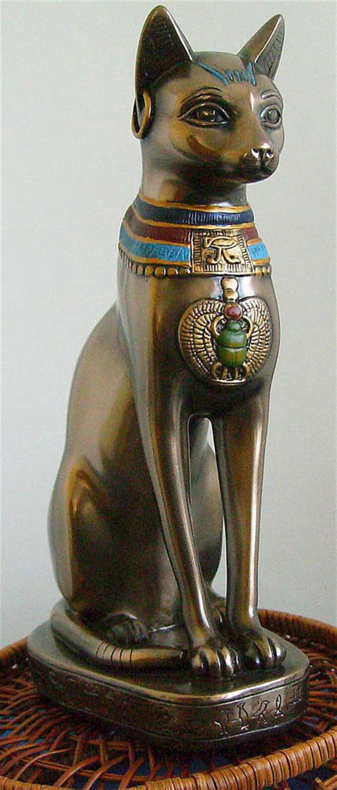 egyptian cat goddess bast bastet statue egyptian home decor bronze finish 1116 ebay