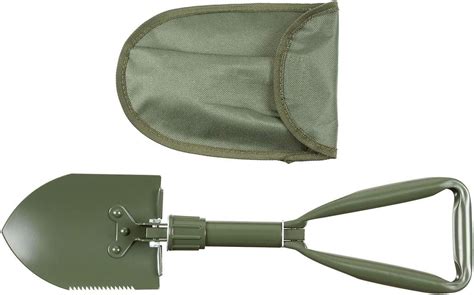 mini folding camping bushcraft shovel spade   bag pouch amazoncouk garden outdoors