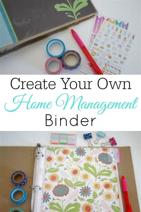 create  home management binder  works