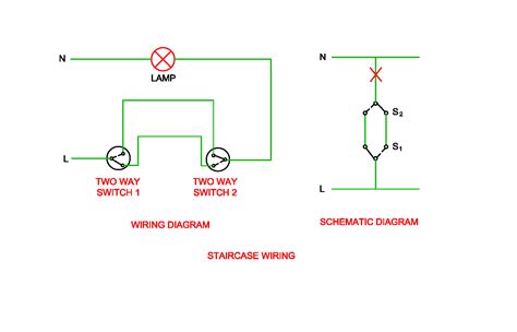 schematic  wiring diagram  stair case wiring electrical revolution
