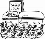 Dead Person Man Cartoon Clipart Coffin Casket Dies When His Dying Drawing Death Away Clip Passing Mourner Corpse Someone Cliparts sketch template