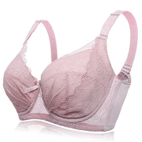 plus size full cup push up gather thin bra lace bustier lace bra set
