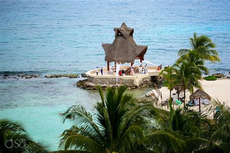 cool destination wedding ocean front gazebo   riviera maya
