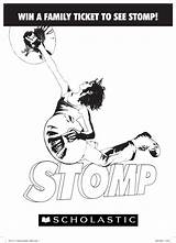 Stomp Colouring Sheet sketch template