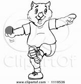 Shot Put Clipart Wombat Aussie Throwing Illustration Royalty Coloring Pages Holmes Dennis Designs Vector Putt Template Shotput sketch template