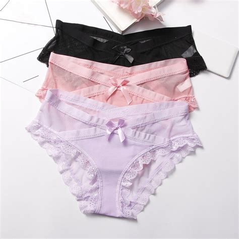 2018 Hot Sexy Bow Net Yarn Lace Wrap Intimates Women Underwear