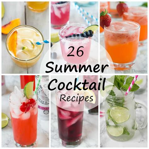 summer cocktail recipes dinners dishes  desserts