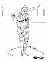 Ruth Babe Coloring 1933 Goudey sketch template