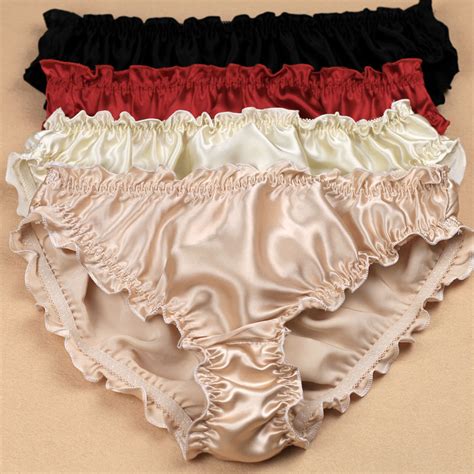 buy 3pcs lot quality women s silk panties ruffle crepe