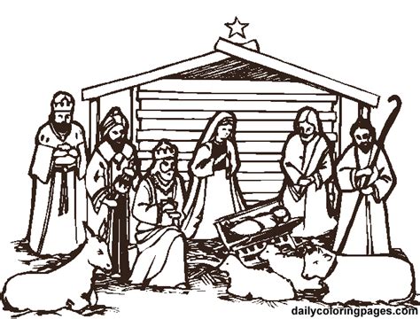 nativity scene clipart  getdrawings
